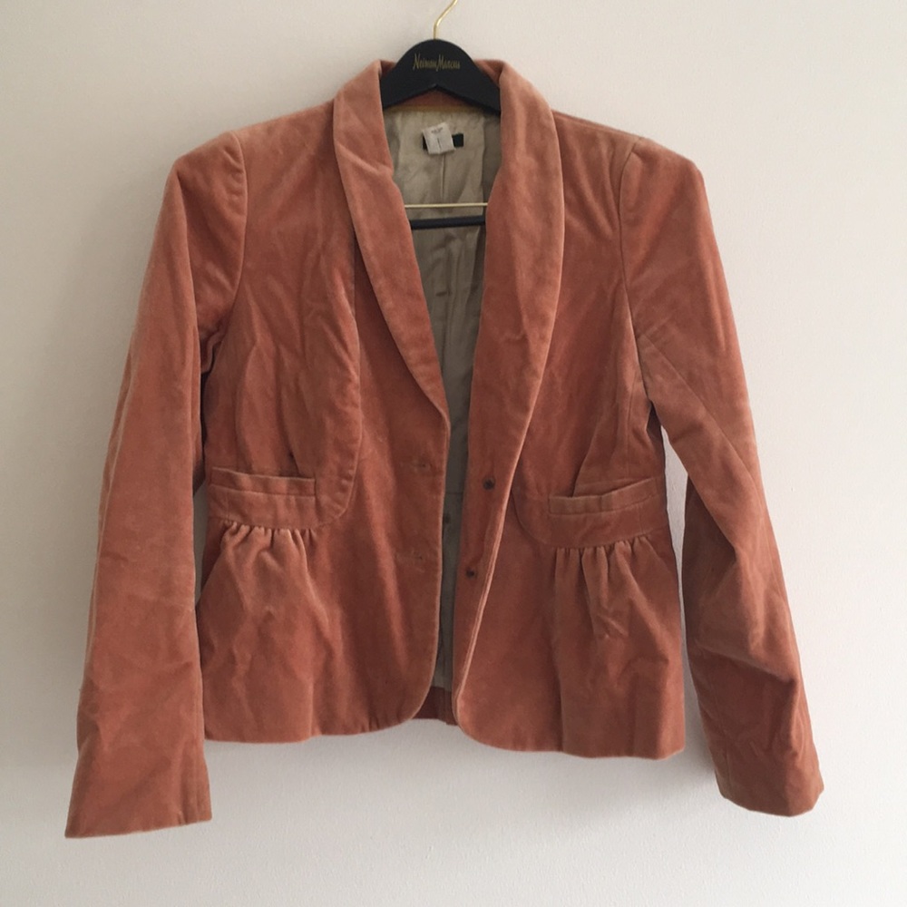 J Crew Women’s Peach Colored Cotton Blazer